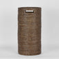 Paume Rattan Tall Basket Antique Brown
