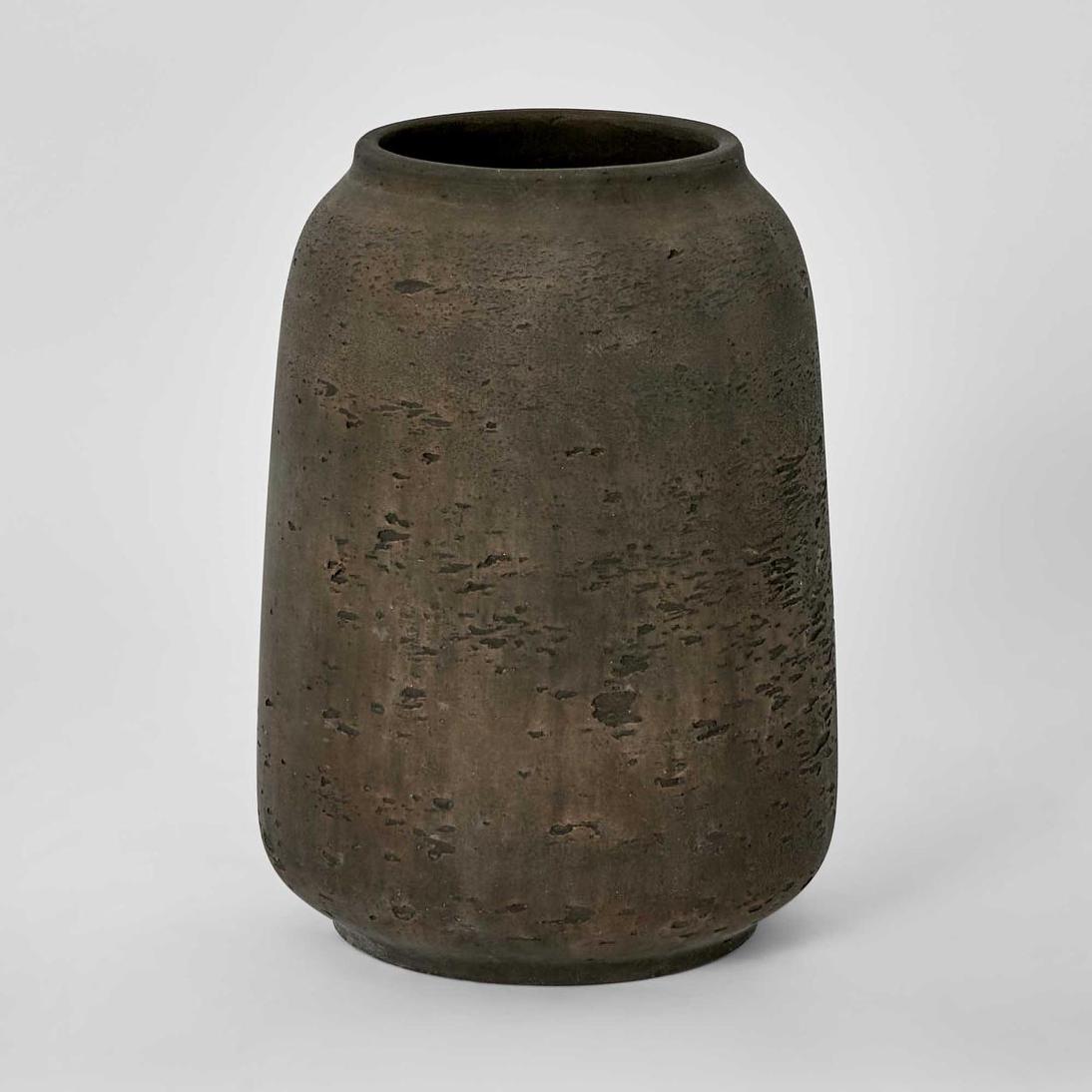 Landis Straight Vase Earth Brown