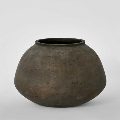 Landis Wide Vase Earth Brown