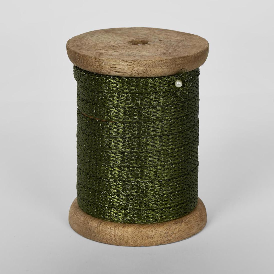 GREEN BRAIDED RIBBON 10M 3 pcs