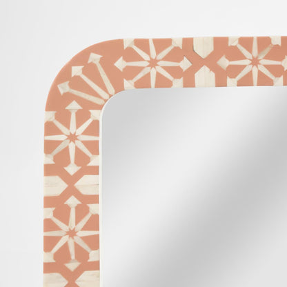 Adina Bone Inlay Mirror Peach/White