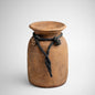 Wooden Pot with Rope Large