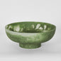 IDRA? Swirl Resin Serving Bowl on Stand Green
