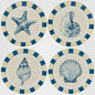 Seashells Round Wall Art