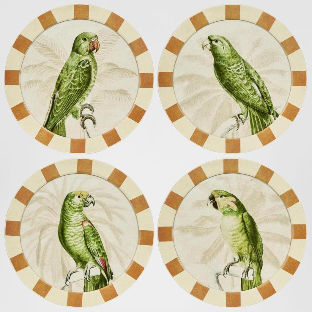 Parrots Round Wall Art