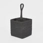 Paume Rattan Cutlery Tall Caddy Black