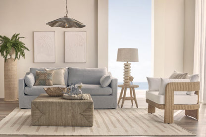 Clam Shell Rattan Large Natural