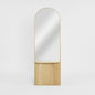 Petra Arched Mirror with Marble Shelf Natural
