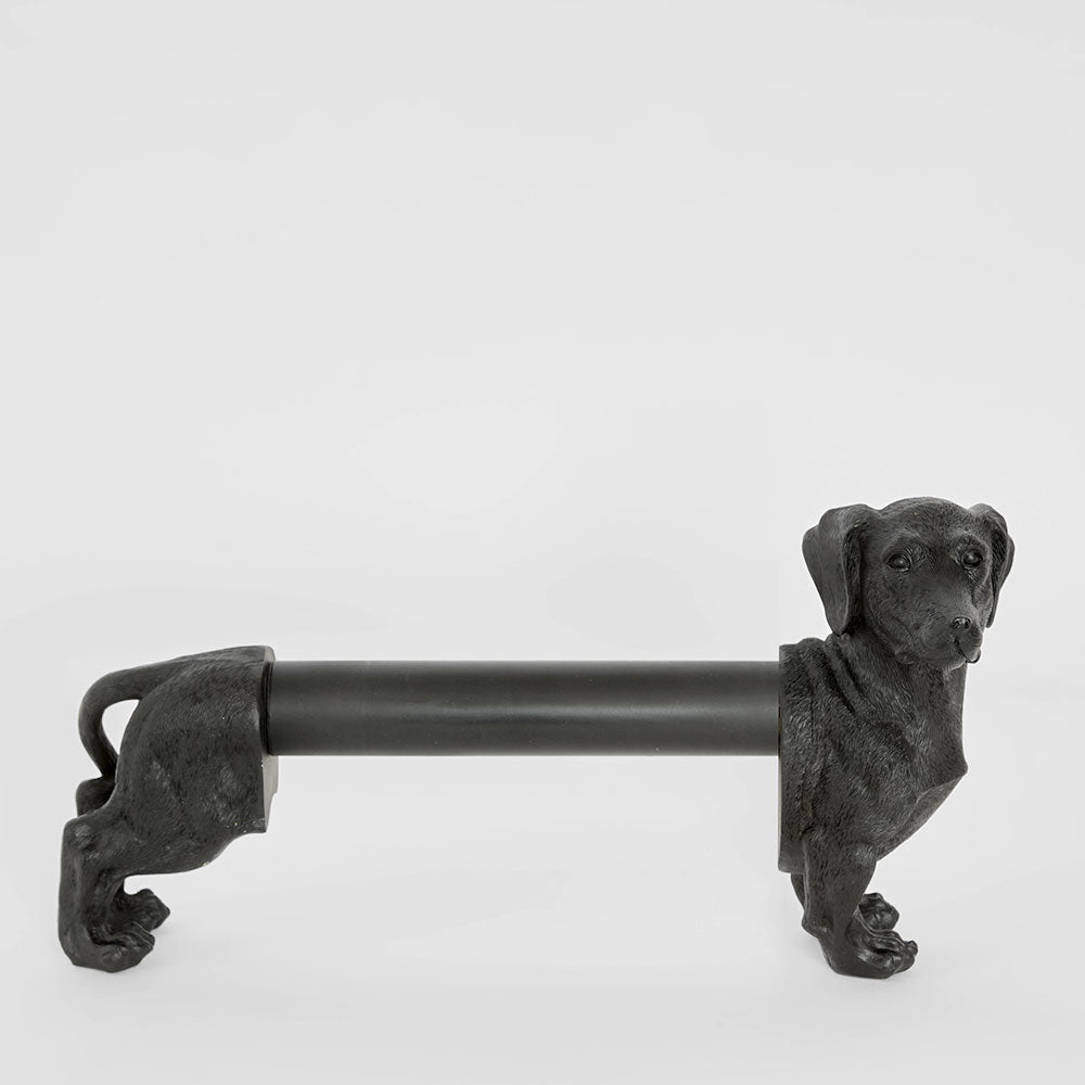 Coco Dachshund? Paper Towel Holder Black