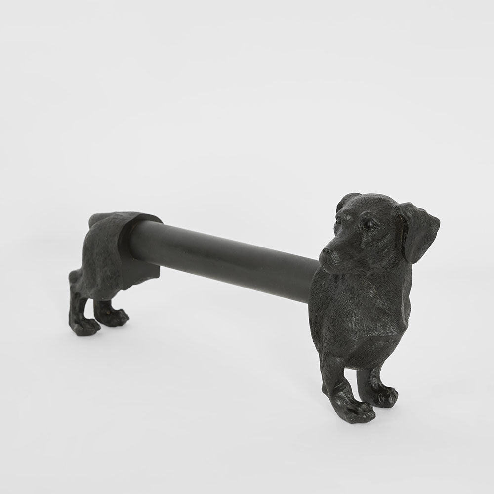 Coco Dachshund? Paper Towel Holder Black