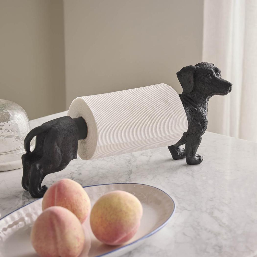 Coco Dachshund? Paper Towel Holder Black
