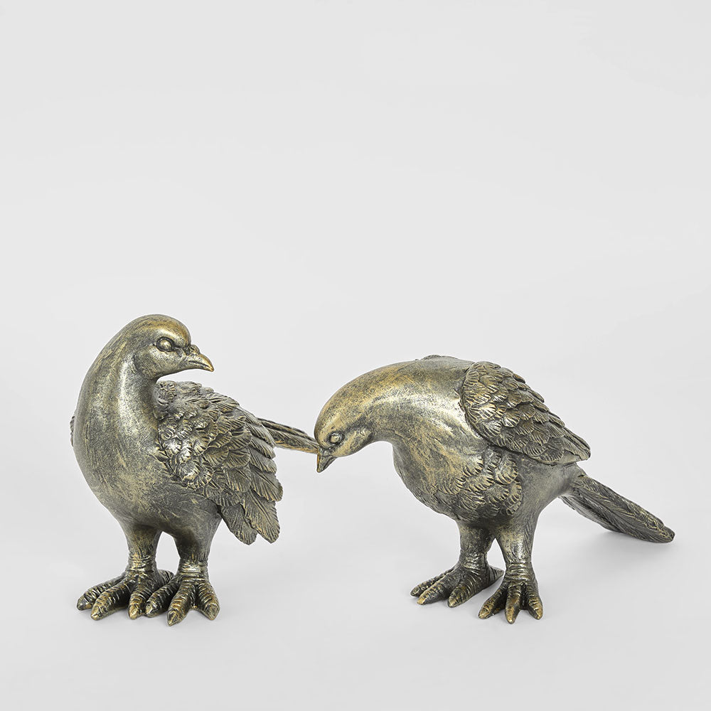 Dove Lovebirds Sculptures Antique