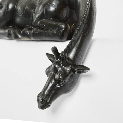Marcel Sitting Giraffe Sculpture Black