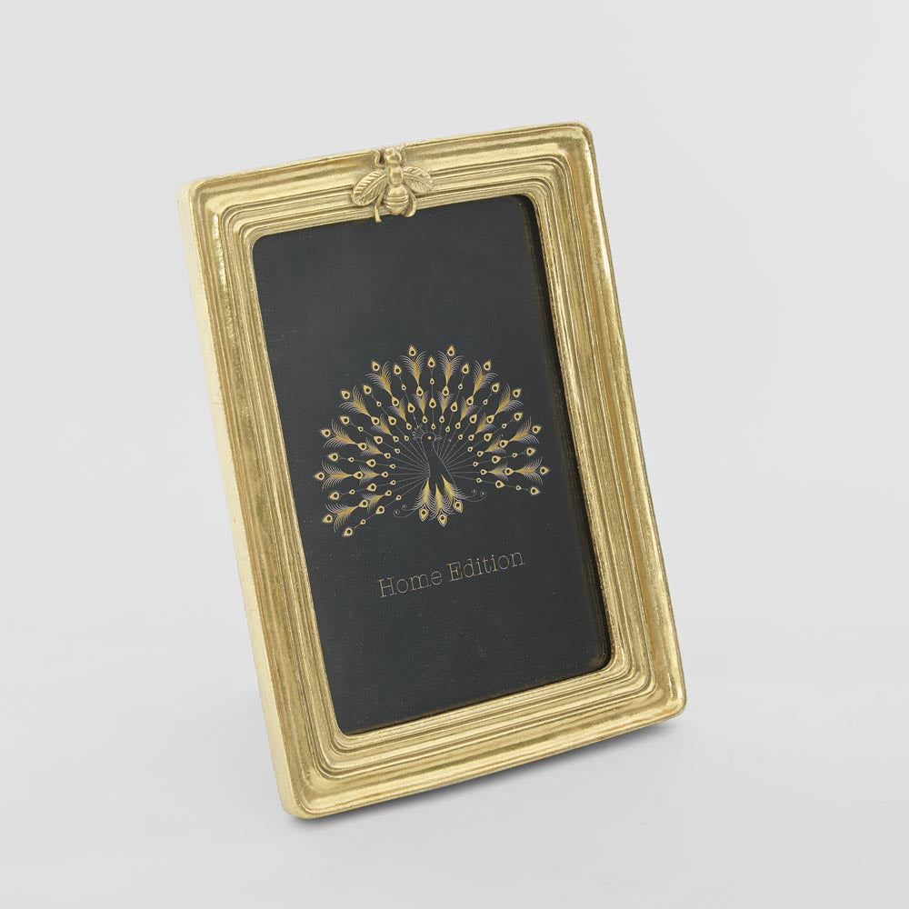 Vera Bee Rectangle Photo Frame 4 x 6 Gold