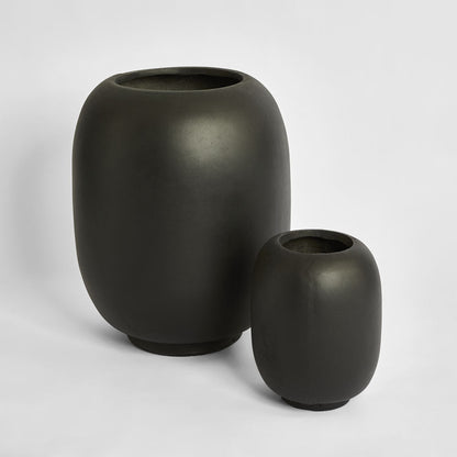 Sphere Tall Planter Black