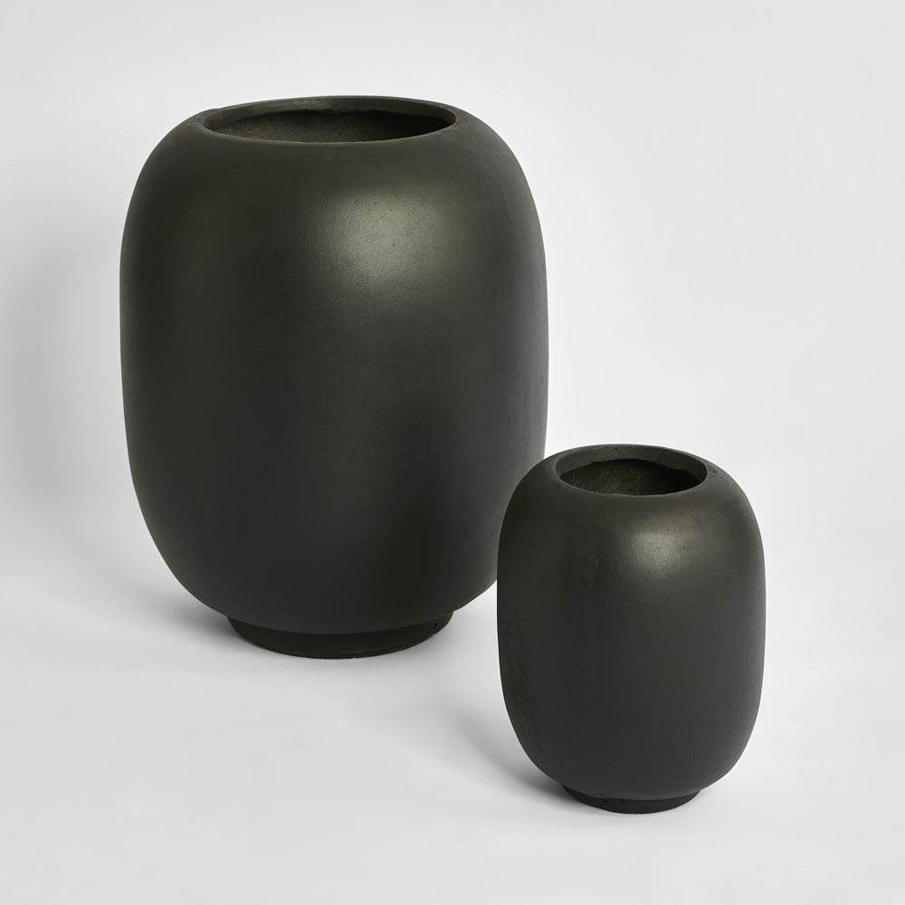 Sphere Tall Planter Black