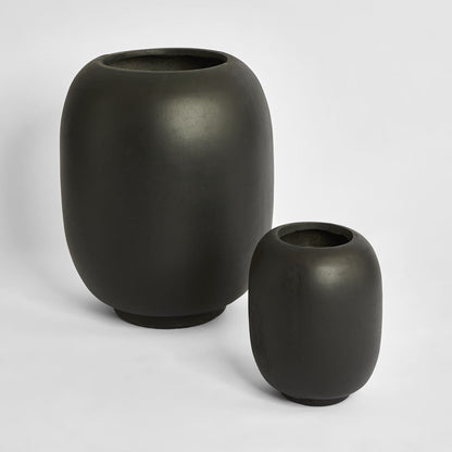 Sphere Tall Planter Black