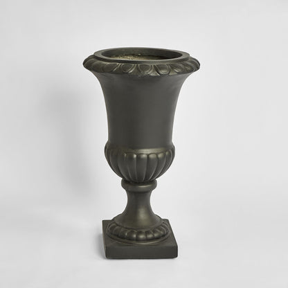 Rosette Tall Urn Black
