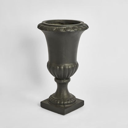 Rosette Tall Urn Black