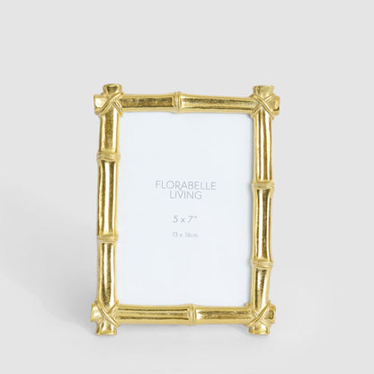 Luxe Bamboo 5 x 7  Photo Frame Gold