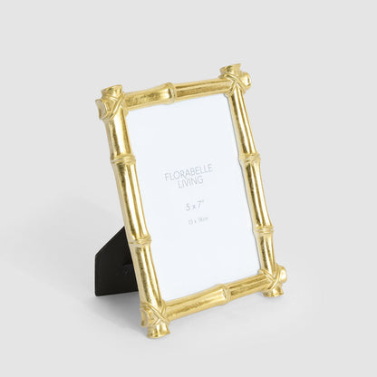 Luxe Bamboo 5 x 7  Photo Frame Gold