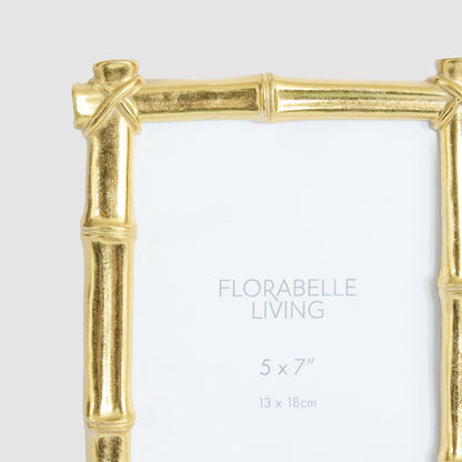 Luxe Bamboo 5 x 7  Photo Frame Gold