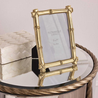 Luxe Bamboo 5 x 7  Photo Frame Gold
