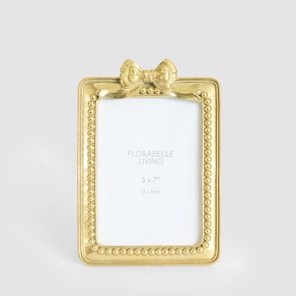 Fay Bow 5 x 7  Photo Frame Gold