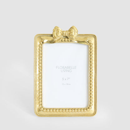 Fay Bow 5 x 7  Photo Frame Gold