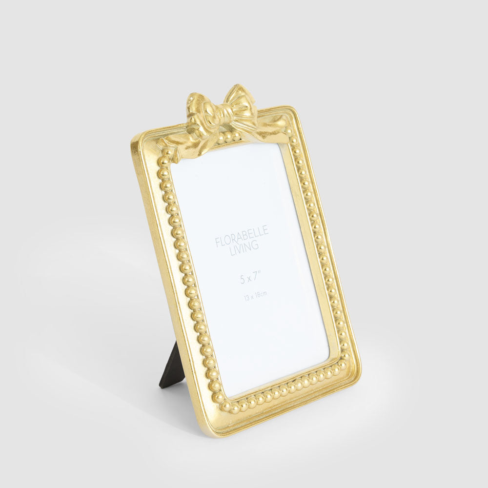 Fay Bow 5 x 7  Photo Frame Gold