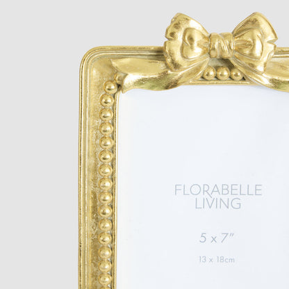 Fay Bow 5 x 7  Photo Frame Gold