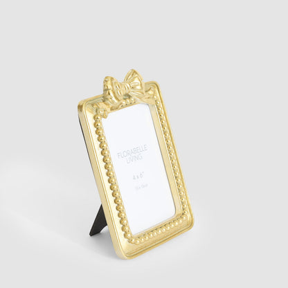 Fay Bow 4 x 6  Photo Frame Gold