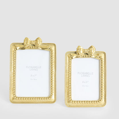 Fay Bow 4 x 6  Photo Frame Gold