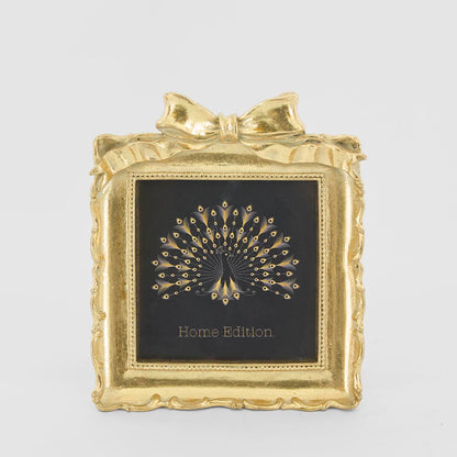 Vera Bow Photo Frame 4 x 4 Gold
