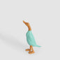 Standing Duck Sculpture Small Blue