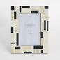 Cubo Bone Inlay 5 x 7 Photo Frame White & Black
