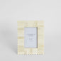 Rhea Bone Inlay 4 x 6 Photo Frame White