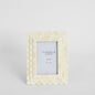 Weva Bone Inlay 4 x 6 Photo Frame White