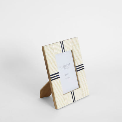 Safi Bone Inlay 4 x 6 Photo Frame White