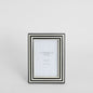 Aaro Bone Inlay 4 x 6 Photo Frame Black & White
