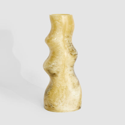 Flint Resin Vase Beige