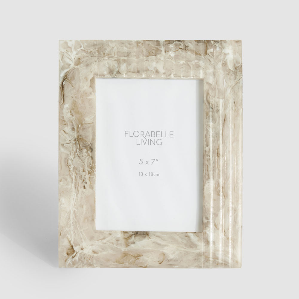 Mist 5 x 7 Resin Photo Frame Beige