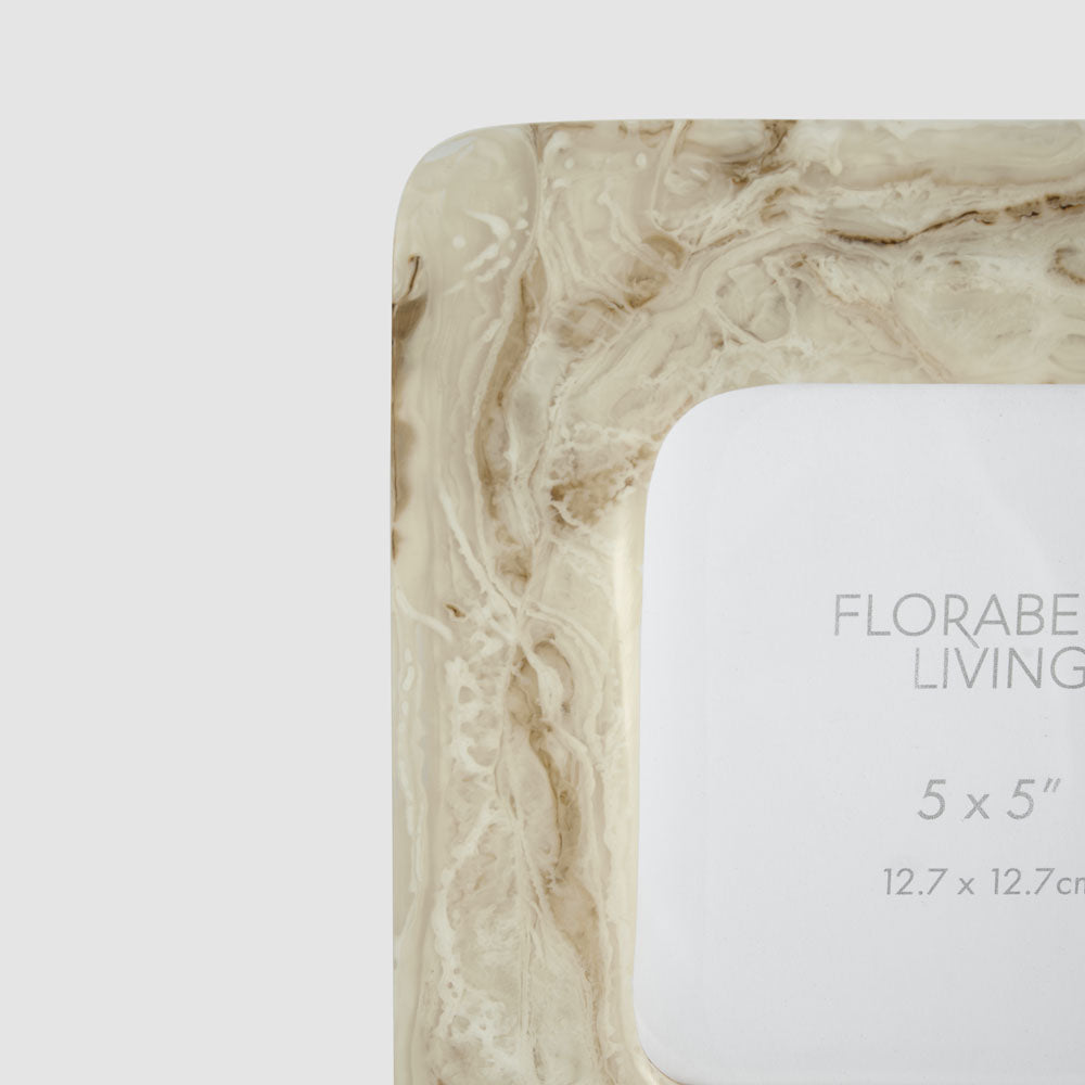 Mist 5 x 5 Resin Photo Frame Beige