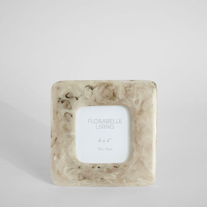 Mist 4 x 4 Resin Photo Frame Beige