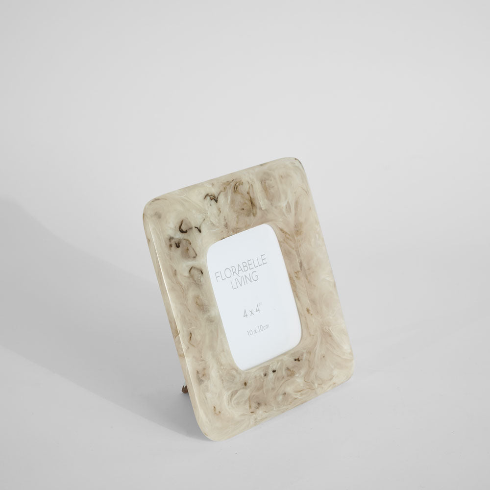 Mist 4 x 4 Resin Photo Frame Beige