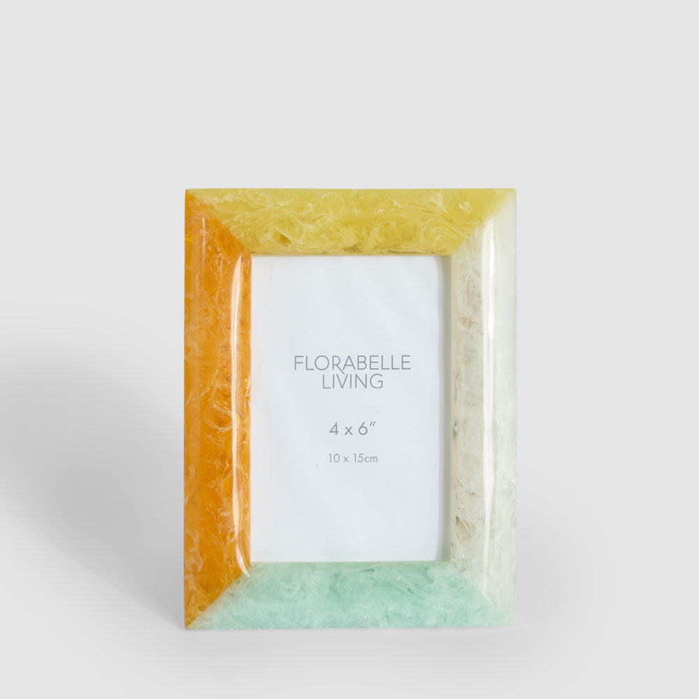 Dawn 4 x 6 Resin Photo Frame White & Orange