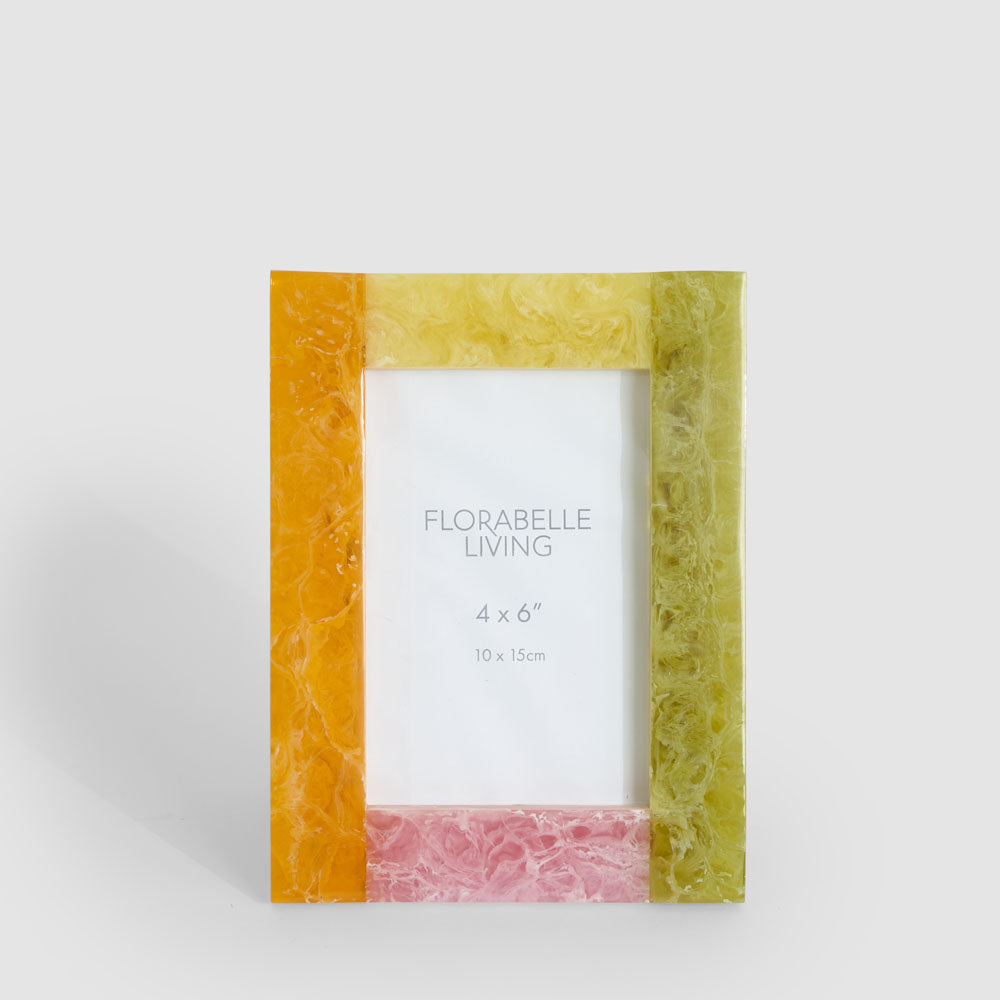 Dawn 4 x 6 Resin Photo Frame Orange & Green