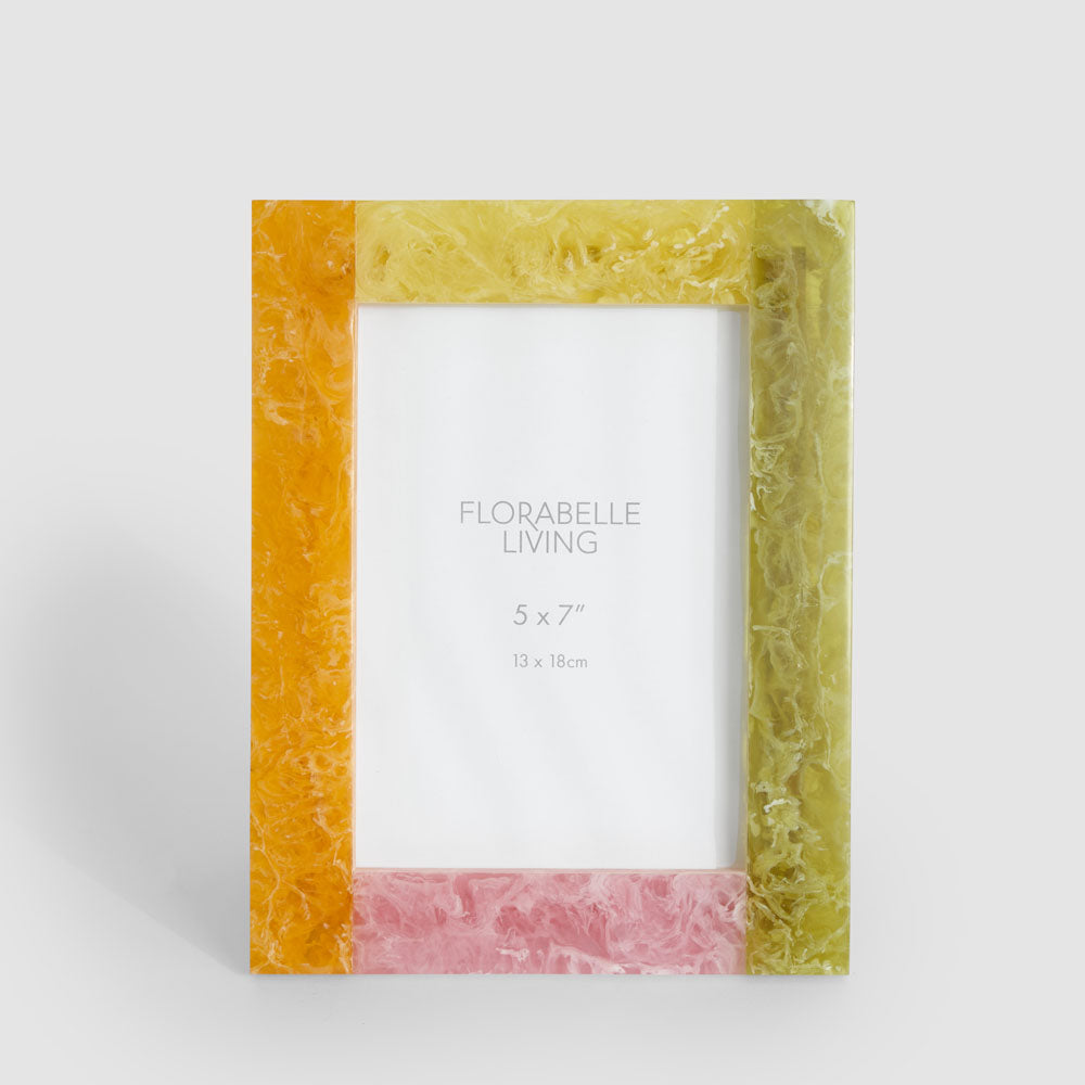 Dawn 5 x 7 Resin Photo Frame Orange & Green