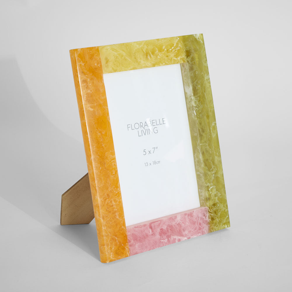 Dawn 5 x 7 Resin Photo Frame Orange & Green