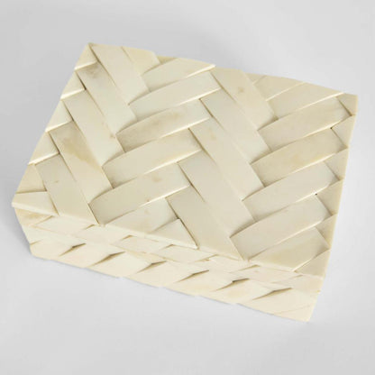 Brea Bone Inlay Trinket White